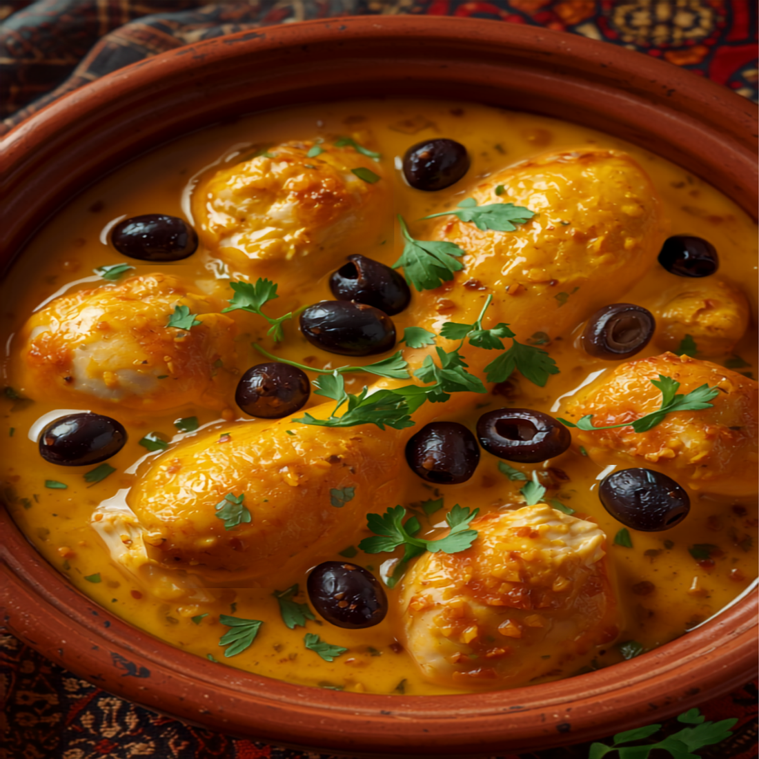 Tajine de poulet marocain au curcuma et citron confit